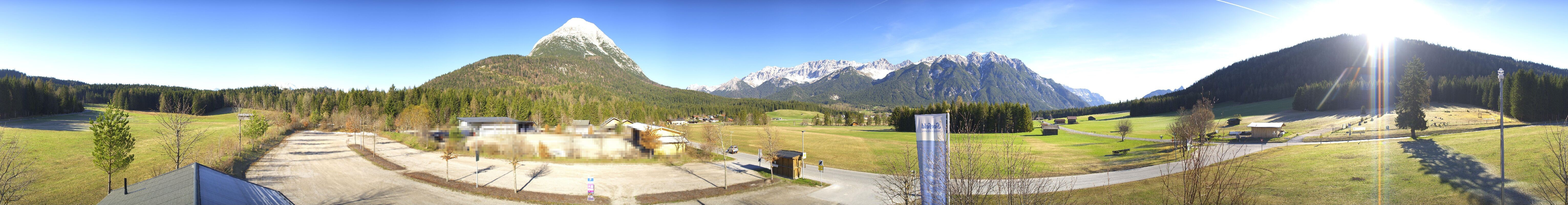 Archiv Foto Webcam Leutasch Moos - Rödlach Parkplatz