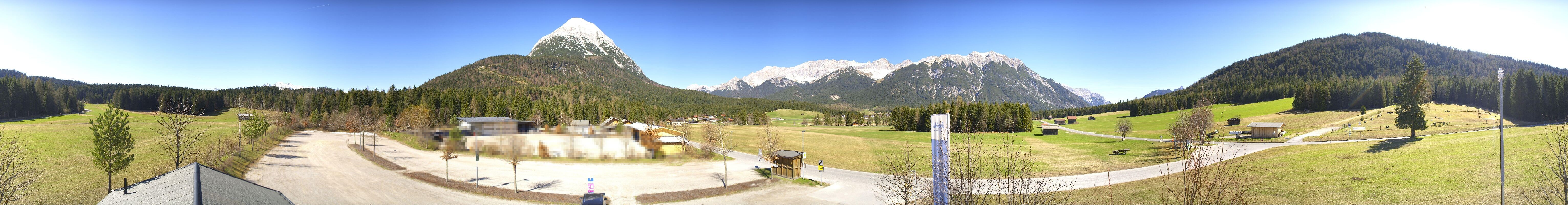 Archiv Foto Webcam Leutasch Moos - Rödlach Parkplatz