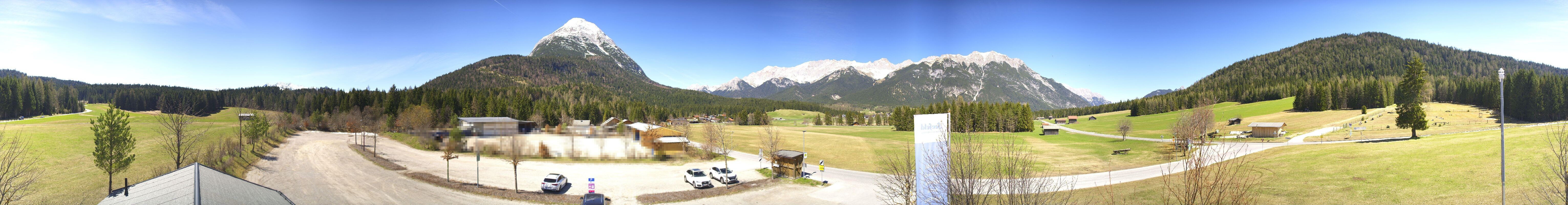 Archiv Foto Webcam Leutasch Moos - Rödlach Parkplatz