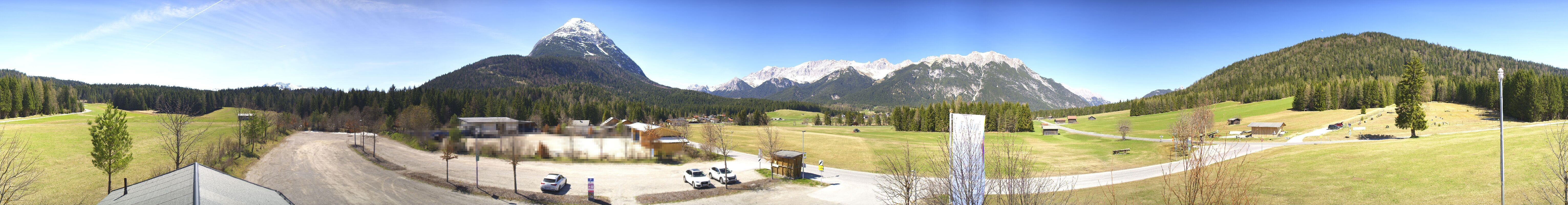 Archiv Foto Webcam Leutasch Moos - Rödlach Parkplatz