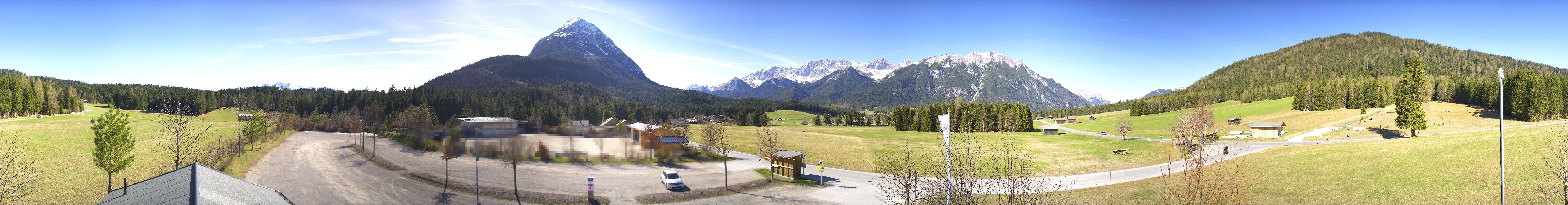 Archiv Foto Webcam Leutasch Moos - Rödlach Parkplatz