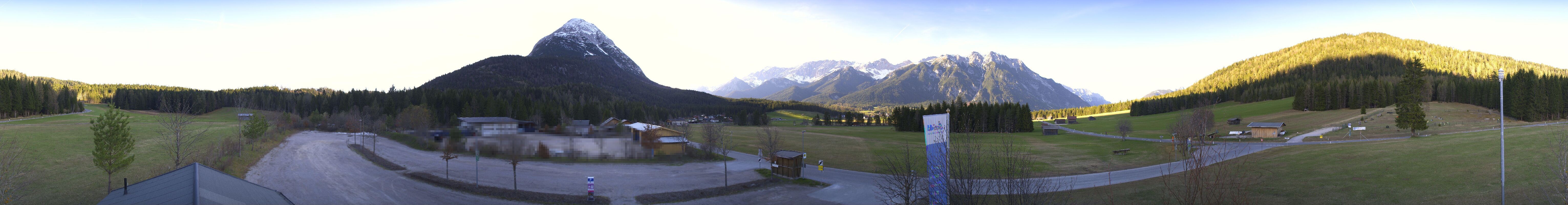 Archiv Foto Webcam Leutasch Moos - Rödlach Parkplatz