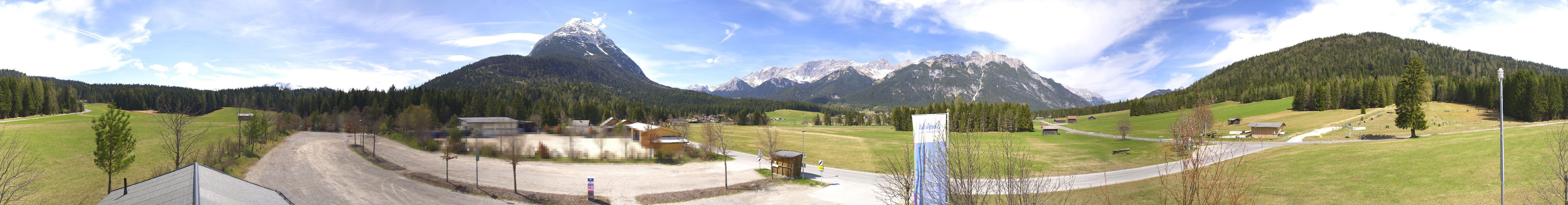 Archiv Foto Webcam Leutasch Moos - Rödlach Parkplatz