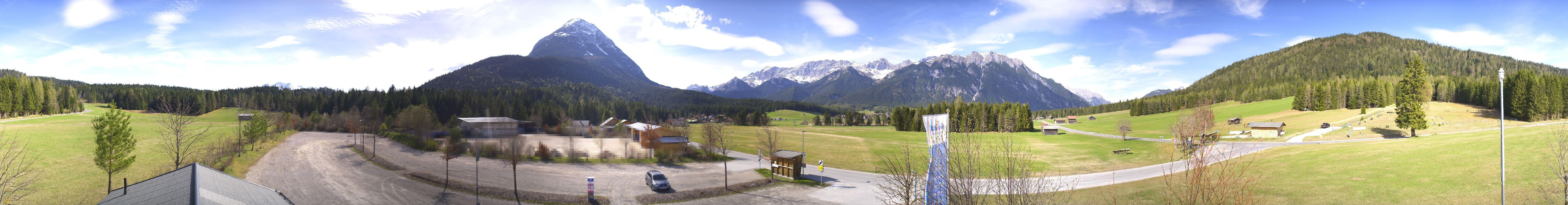 Archiv Foto Webcam Leutasch Moos - Rödlach Parkplatz