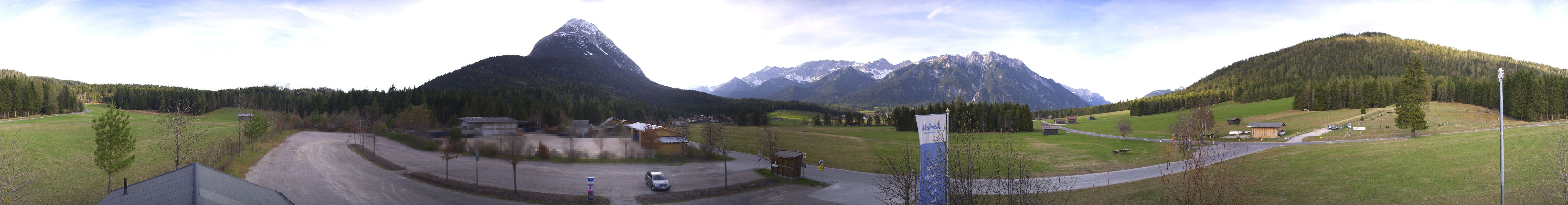 Archiv Foto Webcam Leutasch Moos - Rödlach Parkplatz