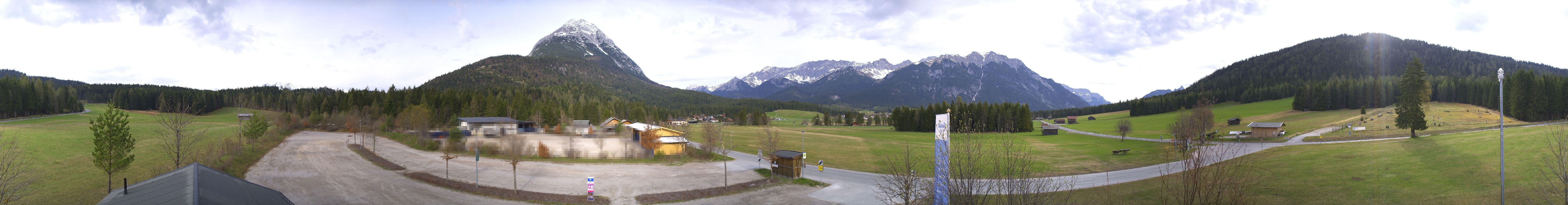 Archiv Foto Webcam Leutasch Moos - Rödlach Parkplatz