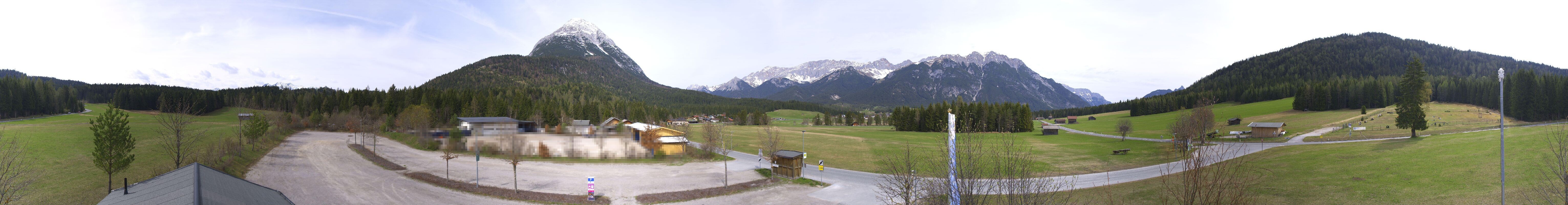 Archiv Foto Webcam Leutasch Moos - Rödlach Parkplatz