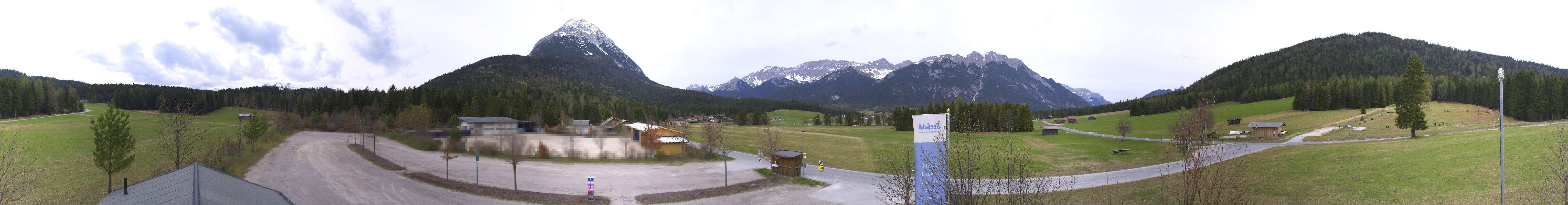 Archiv Foto Webcam Leutasch Moos - Rödlach Parkplatz