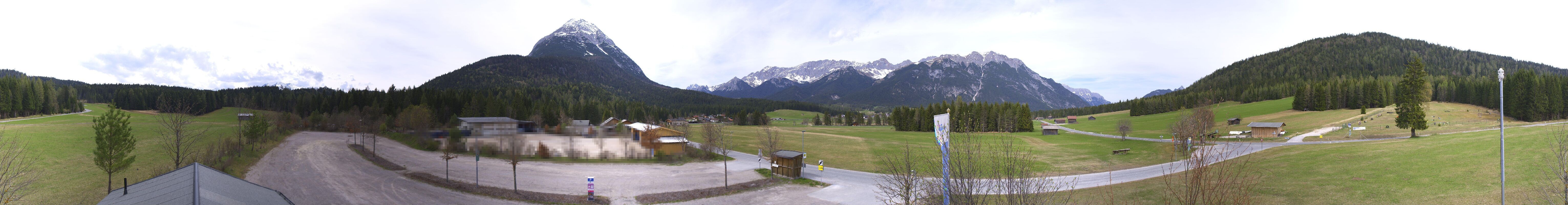 Archiv Foto Webcam Leutasch Moos - Rödlach Parkplatz