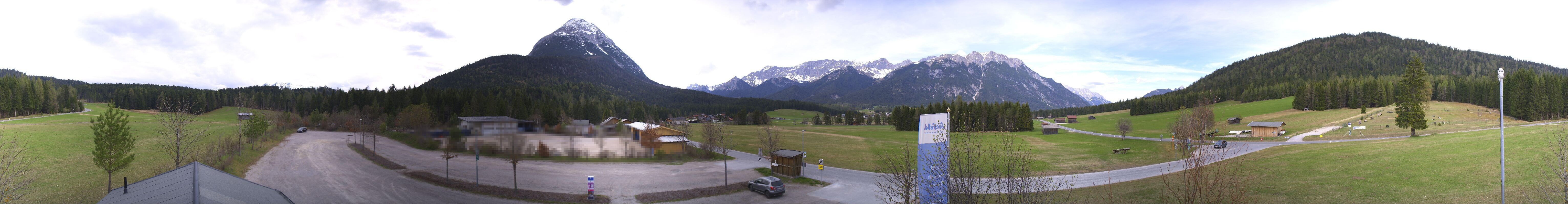 Archiv Foto Webcam Leutasch Moos - Rödlach Parkplatz