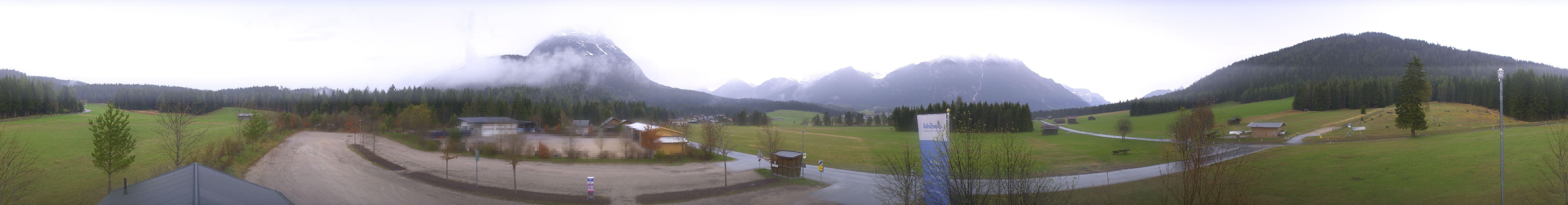 Archiv Foto Webcam Leutasch Moos - Rödlach Parkplatz