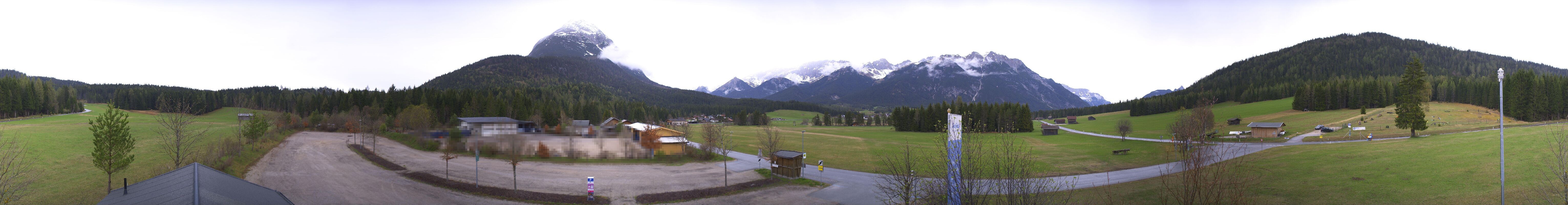 Archiv Foto Webcam Leutasch Moos - Rödlach Parkplatz