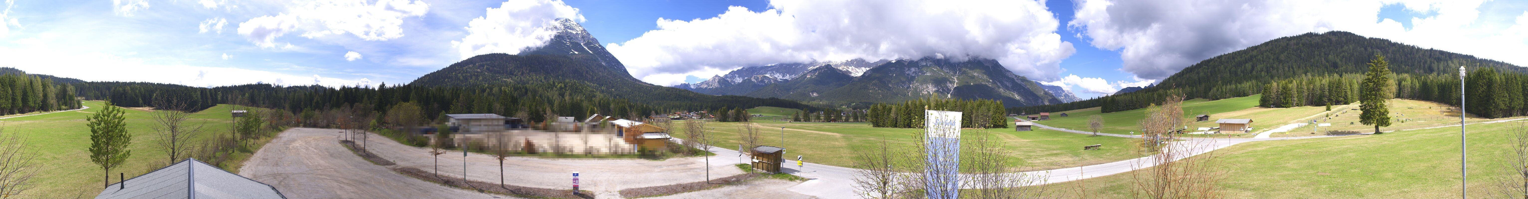 Archiv Foto Webcam Leutasch Moos - Rödlach Parkplatz