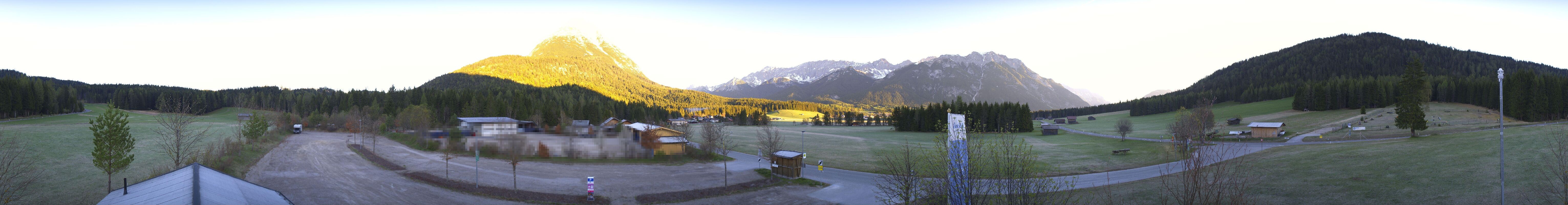 Archiv Foto Webcam Leutasch Moos - Rödlach Parkplatz