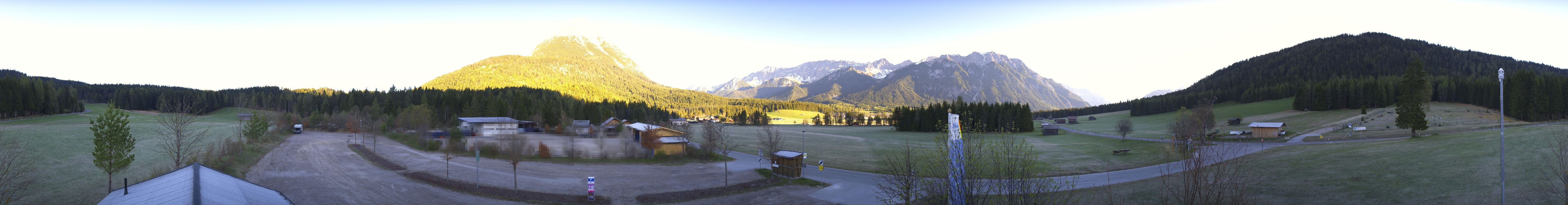 Archiv Foto Webcam Leutasch Moos - Rödlach Parkplatz