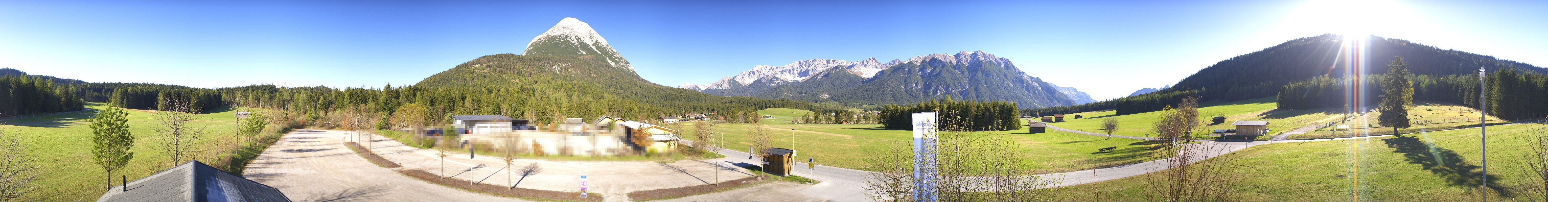 Archiv Foto Webcam Leutasch Moos - Rödlach Parkplatz
