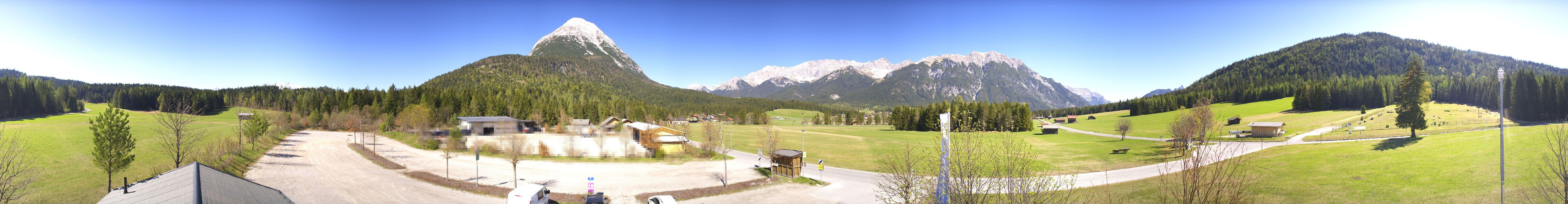 Archiv Foto Webcam Leutasch Moos - Rödlach Parkplatz