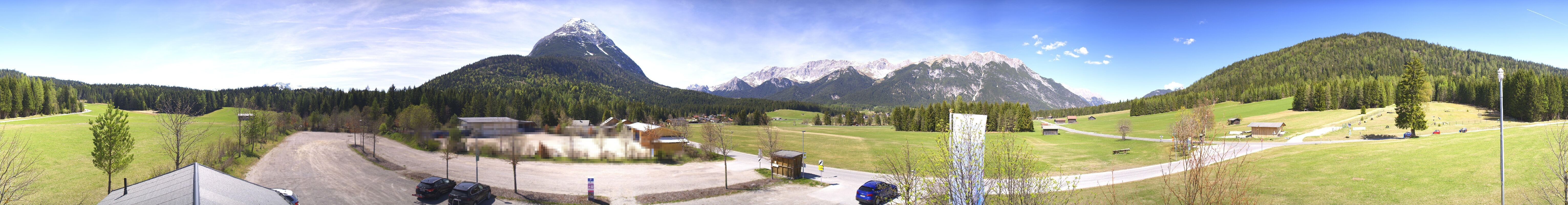 Archiv Foto Webcam Leutasch Moos - Rödlach Parkplatz