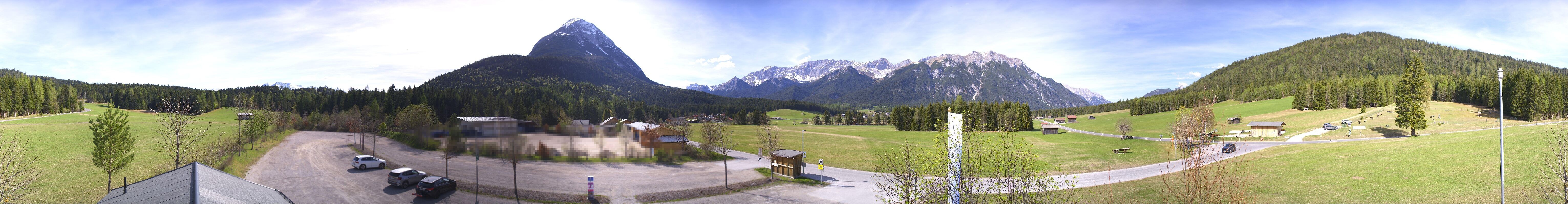 Archiv Foto Webcam Leutasch Moos - Rödlach Parkplatz