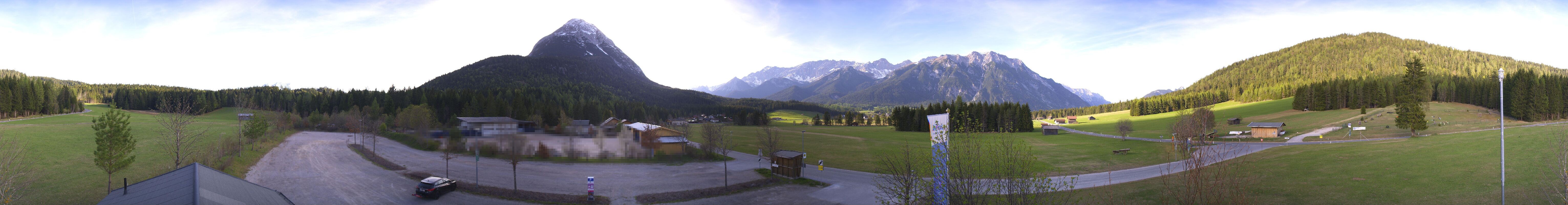 Archiv Foto Webcam Leutasch Moos - Rödlach Parkplatz