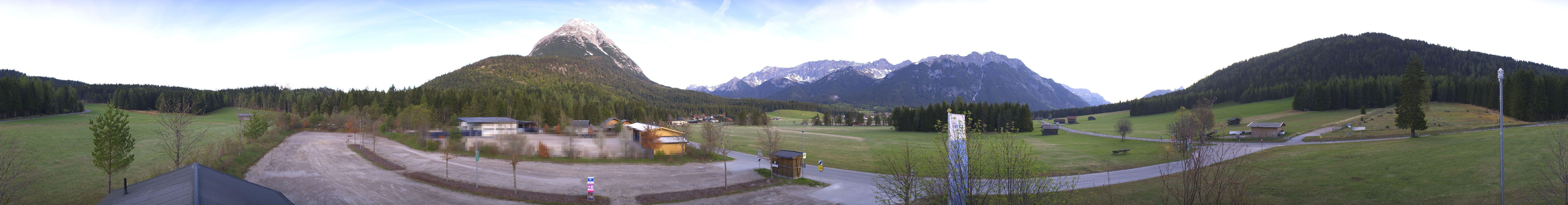 Archiv Foto Webcam Leutasch Moos - Rödlach Parkplatz