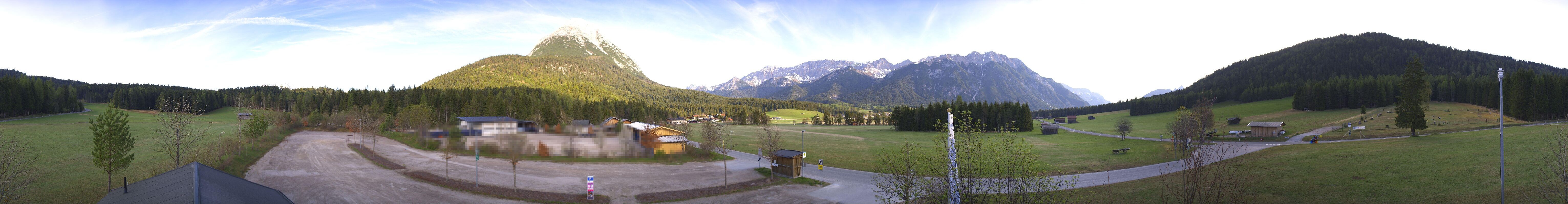 Archiv Foto Webcam Leutasch Moos - Rödlach Parkplatz
