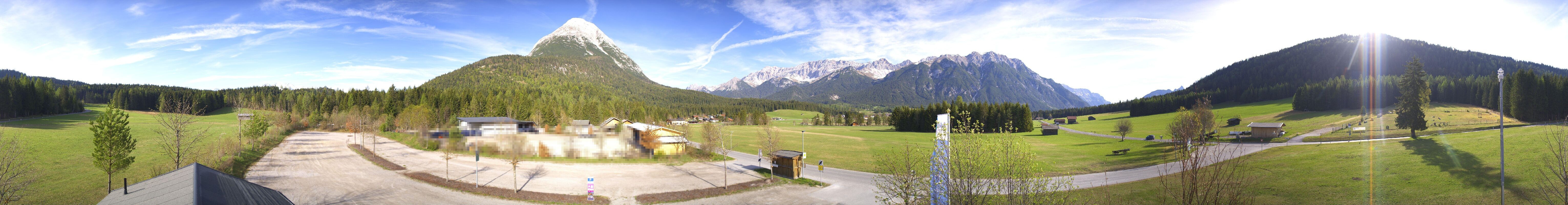Archiv Foto Webcam Leutasch Moos - Rödlach Parkplatz