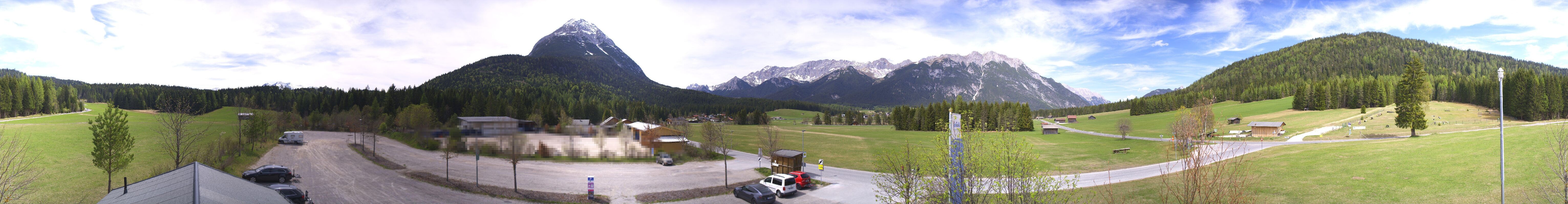 Archiv Foto Webcam Leutasch Moos - Rödlach Parkplatz
