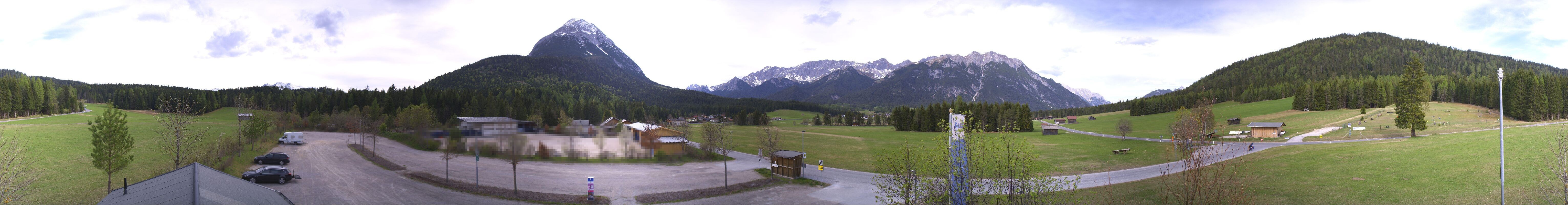 Archiv Foto Webcam Leutasch Moos - Rödlach Parkplatz