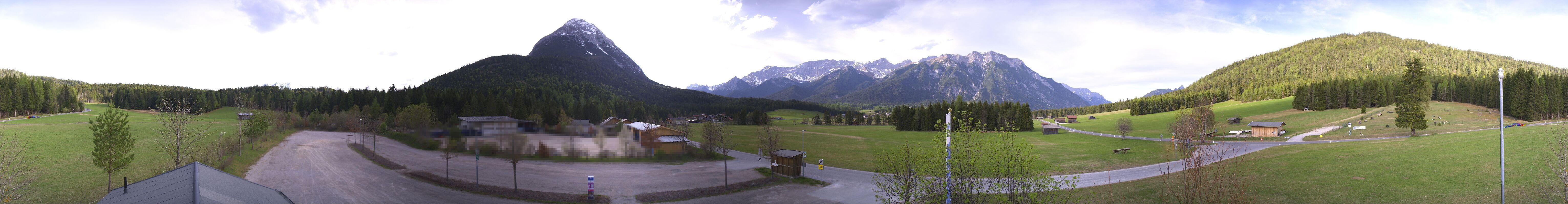 Archiv Foto Webcam Leutasch Moos - Rödlach Parkplatz