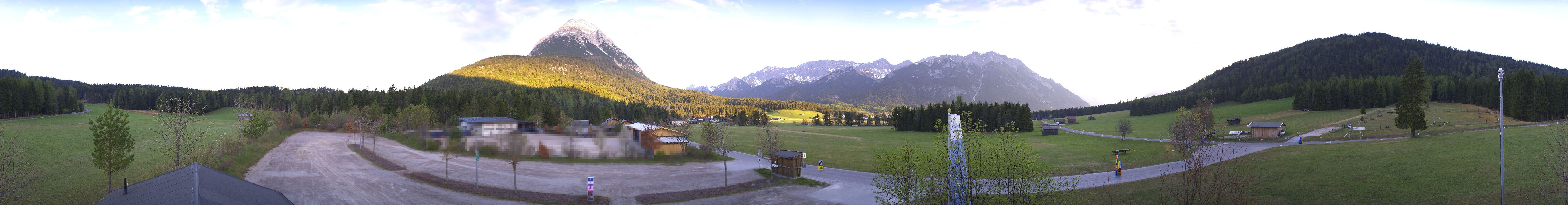 Archiv Foto Webcam Leutasch Moos - Rödlach Parkplatz