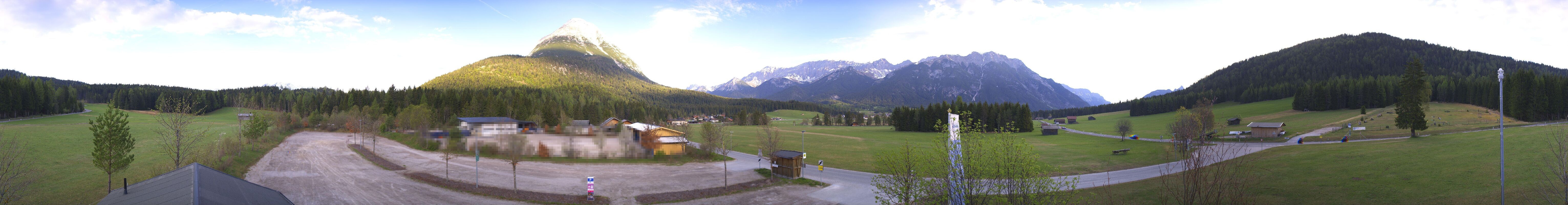 Archiv Foto Webcam Leutasch Moos - Rödlach Parkplatz