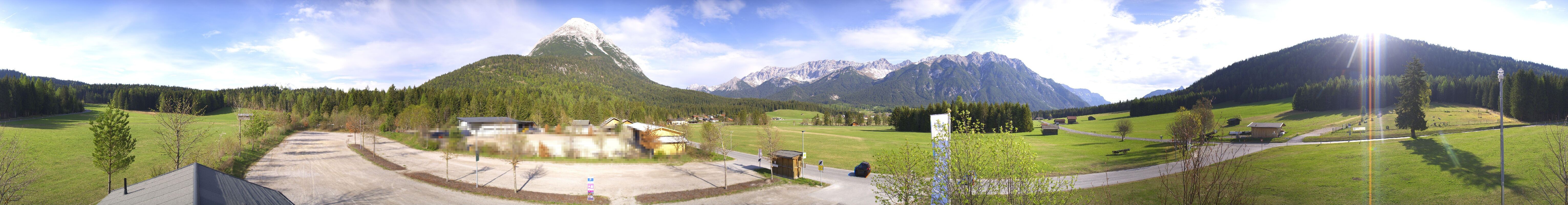 Archiv Foto Webcam Leutasch Moos - Rödlach Parkplatz