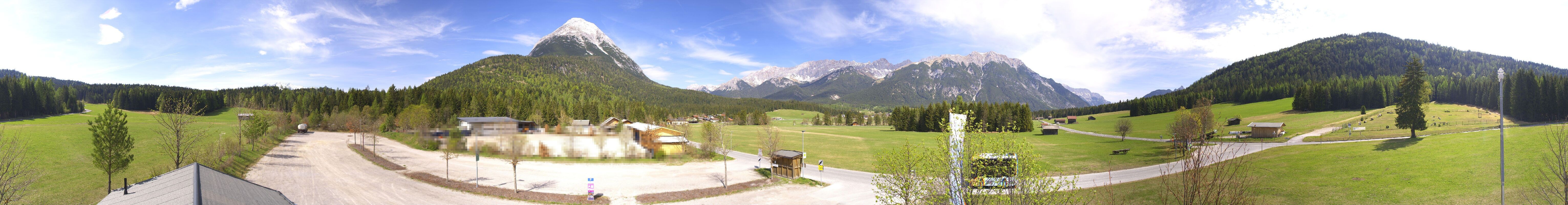 Archiv Foto Webcam Leutasch Moos - Rödlach Parkplatz