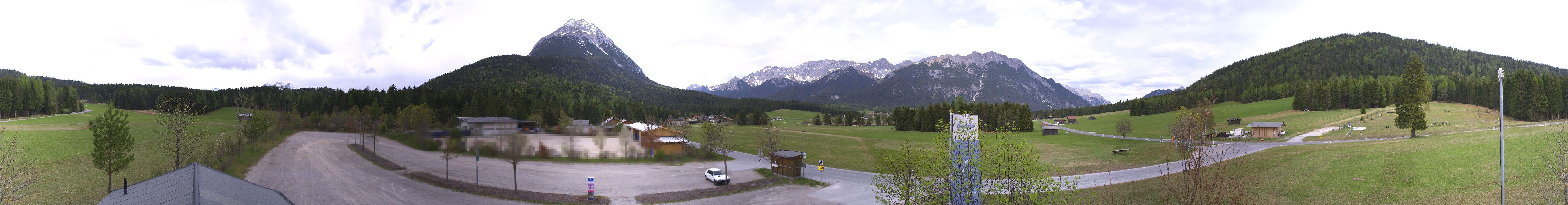 Archiv Foto Webcam Leutasch Moos - Rödlach Parkplatz