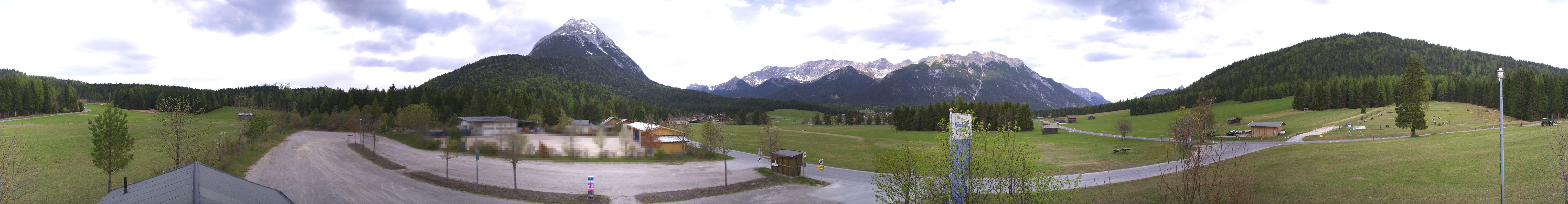 Archiv Foto Webcam Leutasch Moos - Rödlach Parkplatz