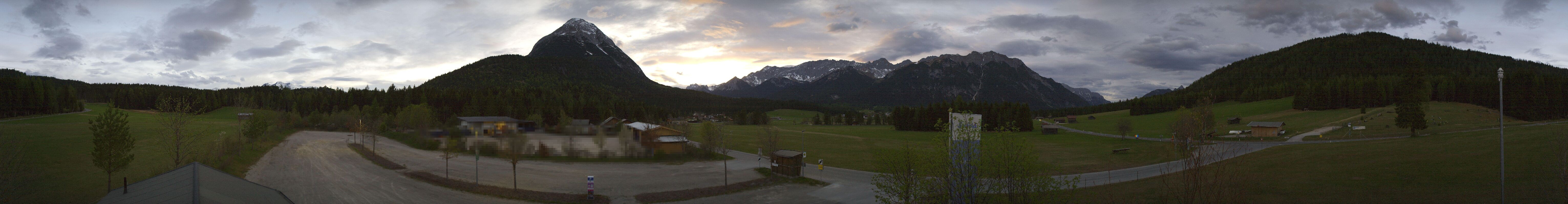 Archiv Foto Webcam Leutasch Moos - Rödlach Parkplatz
