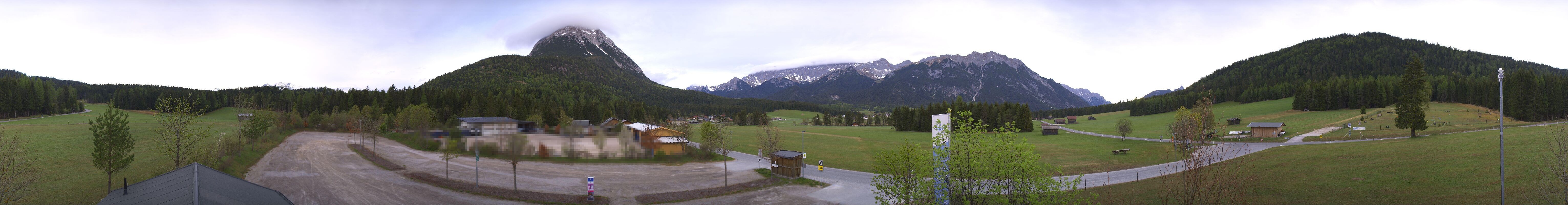 Archiv Foto Webcam Leutasch Moos - Rödlach Parkplatz