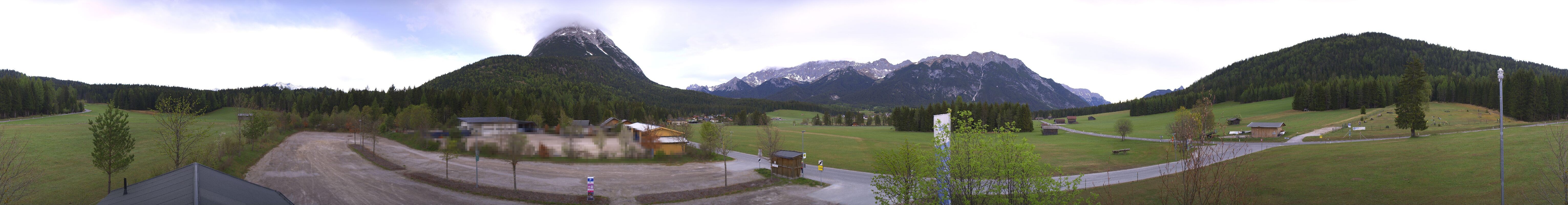 Archiv Foto Webcam Leutasch Moos - Rödlach Parkplatz
