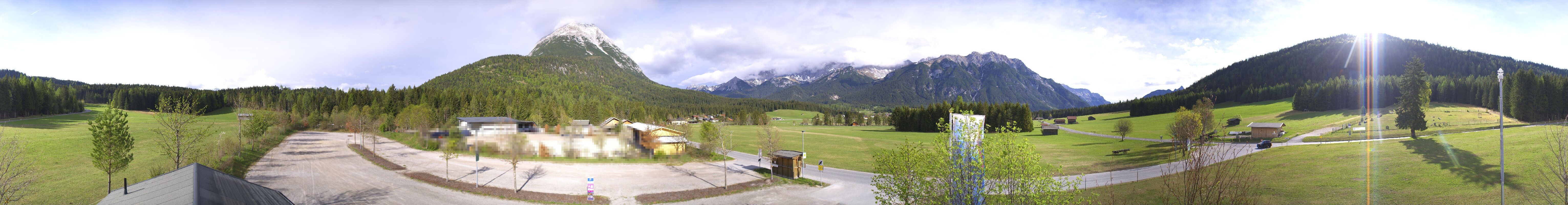 Archiv Foto Webcam Leutasch Moos - Rödlach Parkplatz