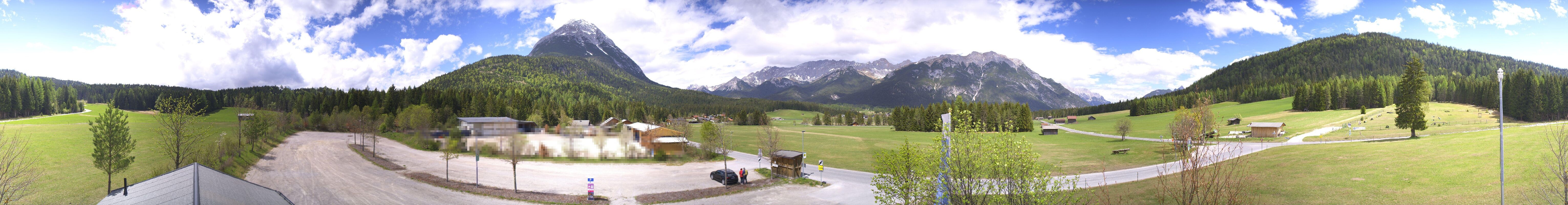 Archiv Foto Webcam Leutasch Moos - Rödlach Parkplatz