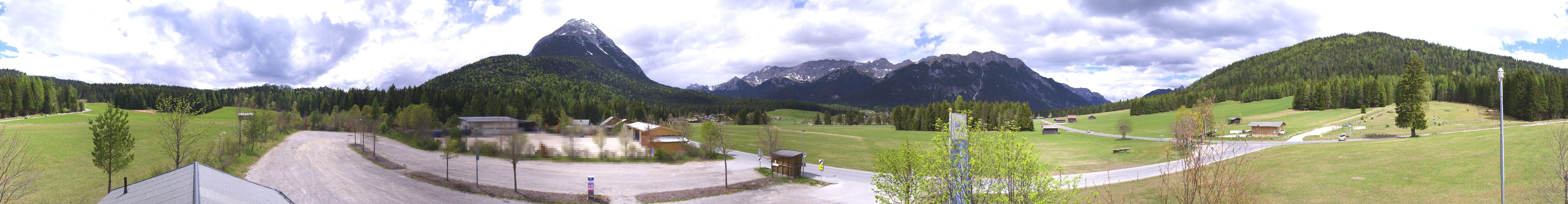 Archiv Foto Webcam Leutasch Moos - Rödlach Parkplatz
