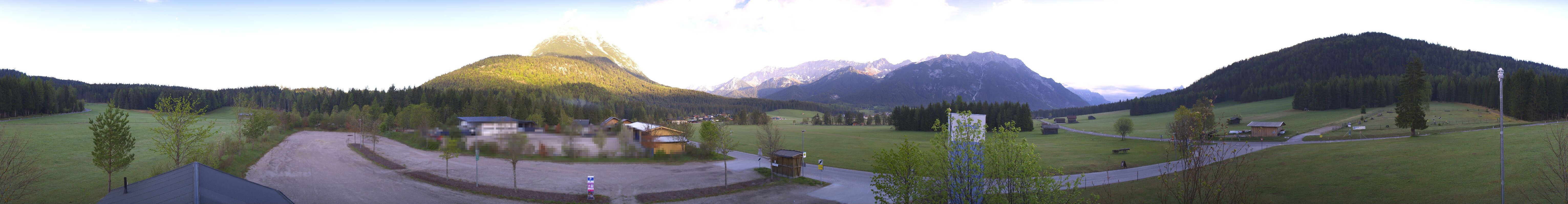 Archiv Foto Webcam Leutasch Moos - Rödlach Parkplatz