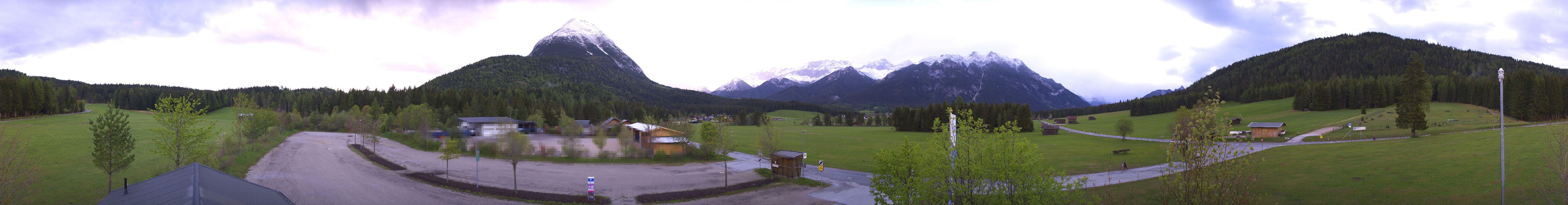 Archiv Foto Webcam Leutasch Moos - Rödlach Parkplatz