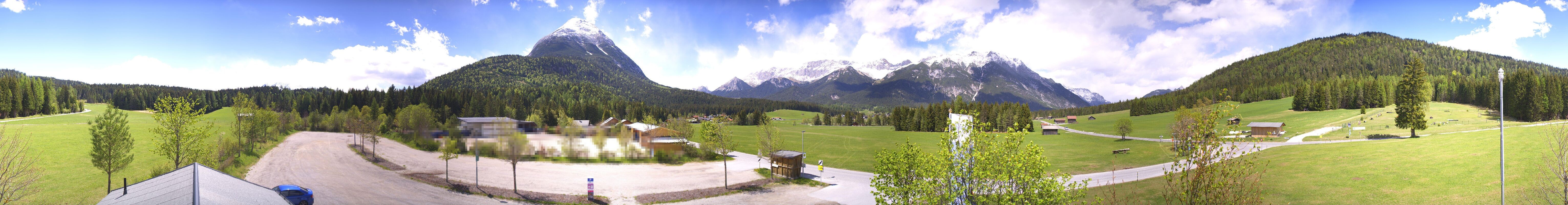 Archiv Foto Webcam Leutasch Moos - Rödlach Parkplatz