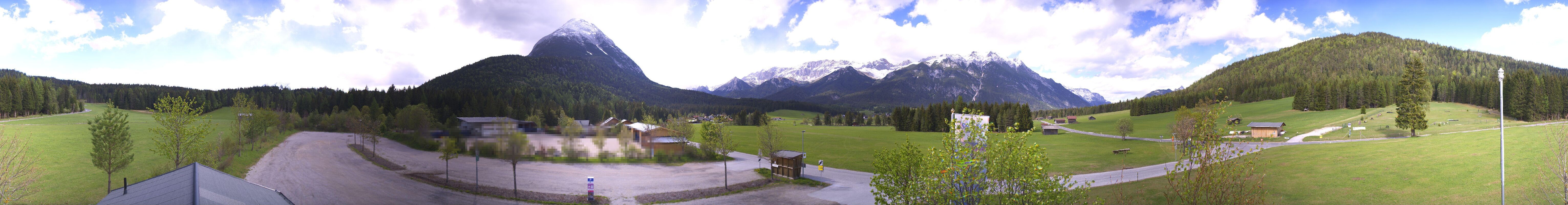 Archiv Foto Webcam Leutasch Moos - Rödlach Parkplatz