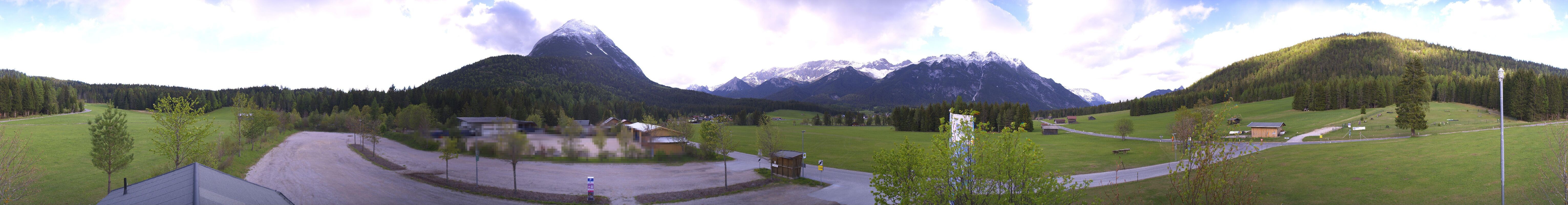 Archiv Foto Webcam Leutasch Moos - Rödlach Parkplatz