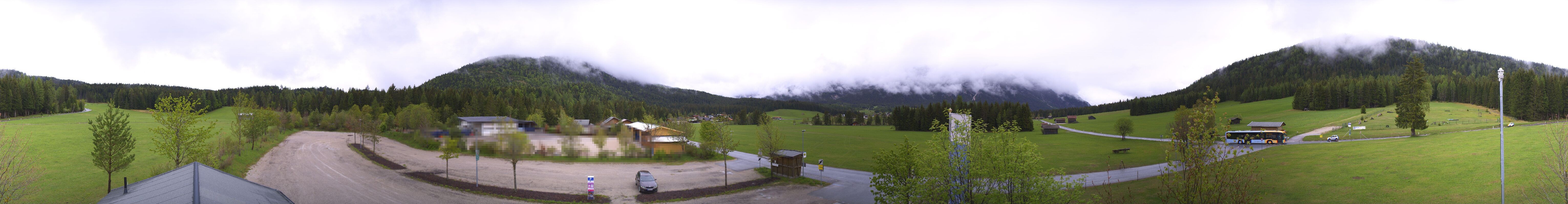Archiv Foto Webcam Leutasch Moos - Rödlach Parkplatz