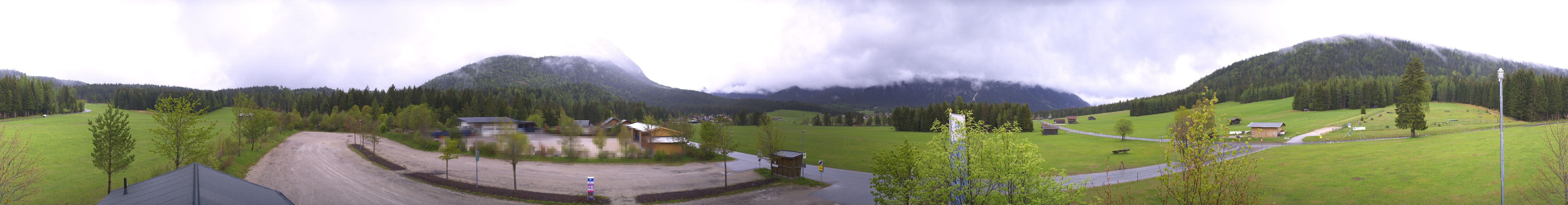 Archiv Foto Webcam Leutasch Moos - Rödlach Parkplatz