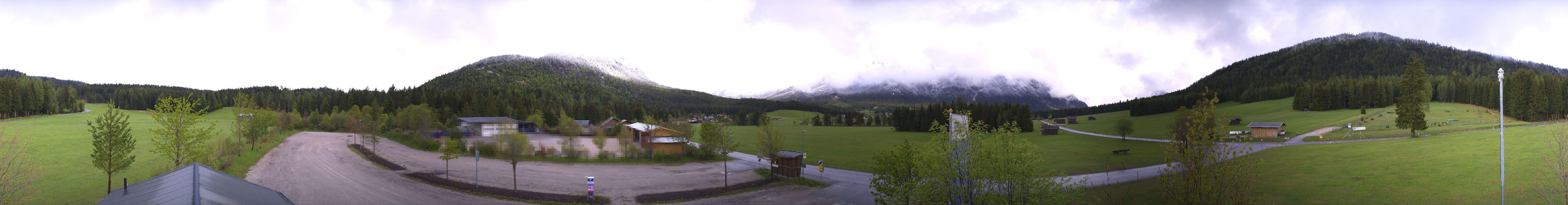 Archiv Foto Webcam Leutasch Moos - Rödlach Parkplatz